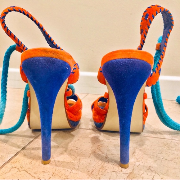 Jeffrey Campbell Duncan tropical novelty lace up heels 7 - Picture 10 of 13